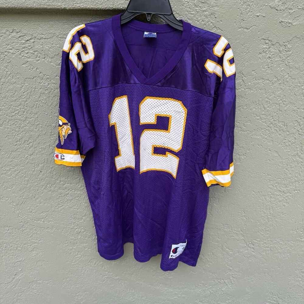 Daunte Culpepper Champion Jersey #12 Size XL Minnesota Vikings Purple 48 RN26094